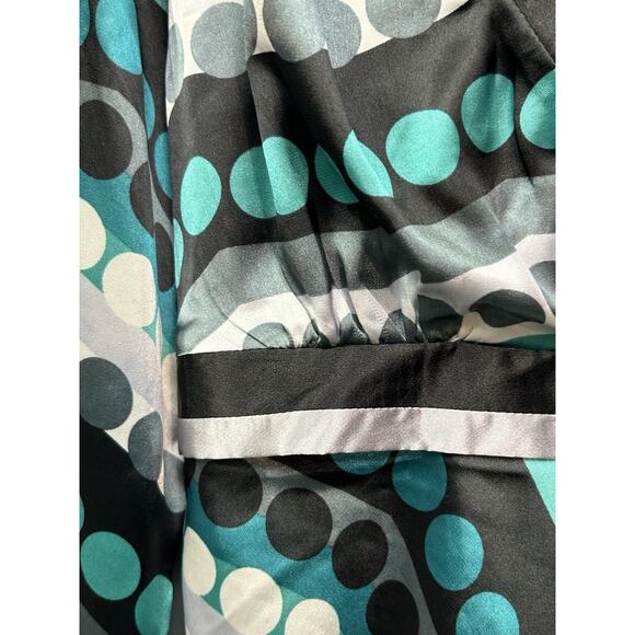 Y2K Babydoll AGB Top Womens XL Polka Dot V Neck Coquette Vintage Shiny Tie - Picture 6 of 8